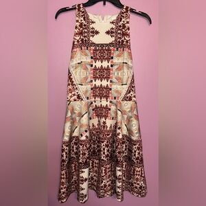 Love Fire Cream A-Line Midi Skirt Cocktail